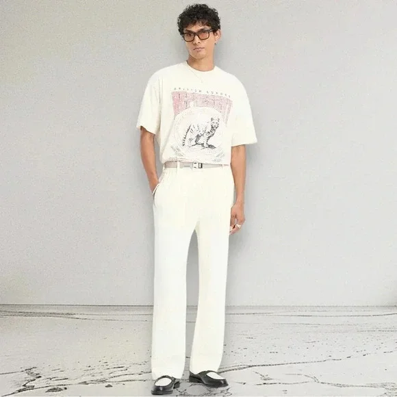 REPRESENT X DUKE + DEXTER RESORT PANT in Ecru Size M